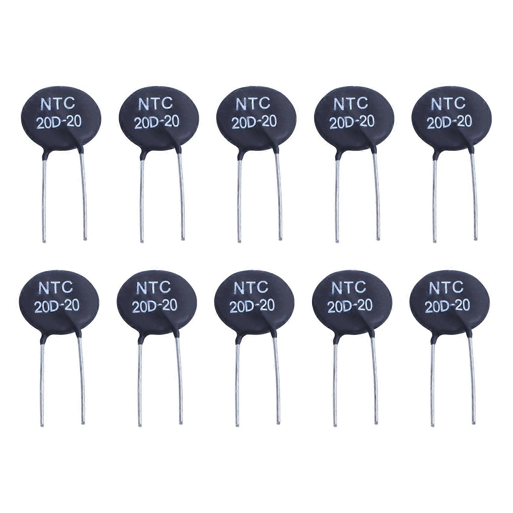 10X 20D-20 Thermistor for Limiting of Inrush Current of Power Supply Ballast CFL,Black