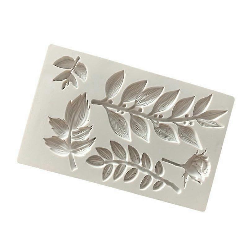 Silicone Fondant Mold with Rose Vine Branch Design for Cake Baking Jelly Biscuit Grey