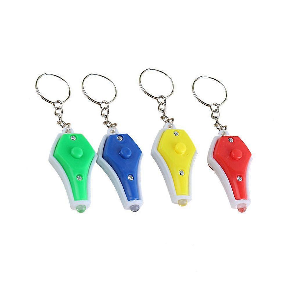 4 Pcs Keychain LED UV Light Keychain Portable Mini Keyring with Money Detector (Random Color)