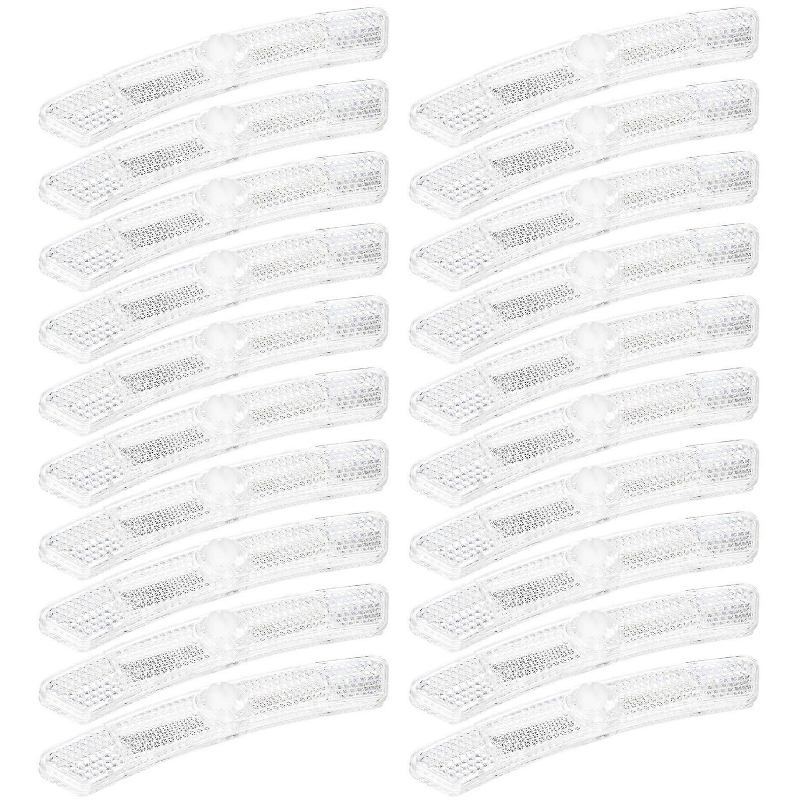 20Pcs Replaceable Bicycles Reflectors Increased Visibility Cyclists Professional Design Square