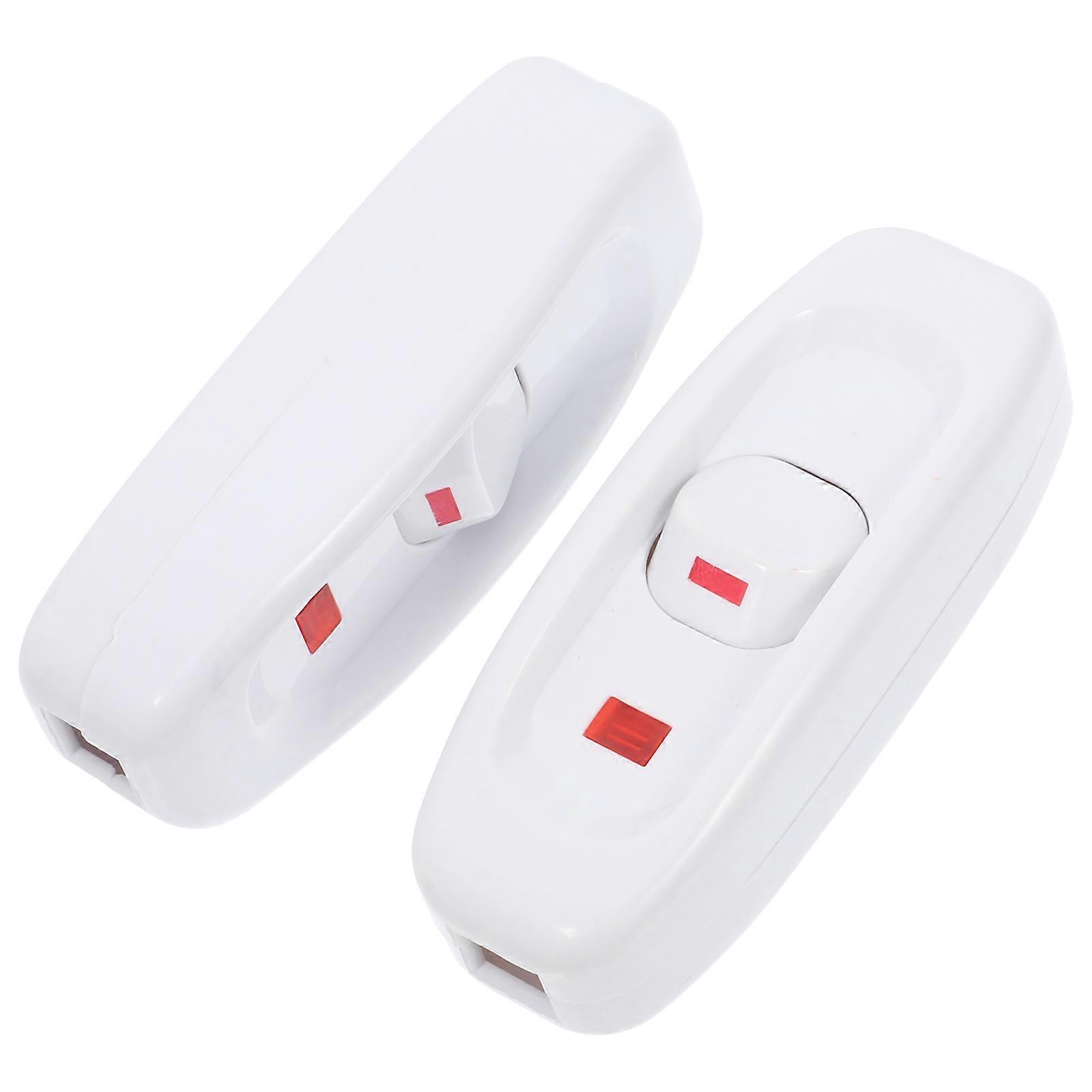 Wire Button Inline Cord Switches For Lamp Replacement Easy Installation .10X2.60X2.00CM 2Pcs