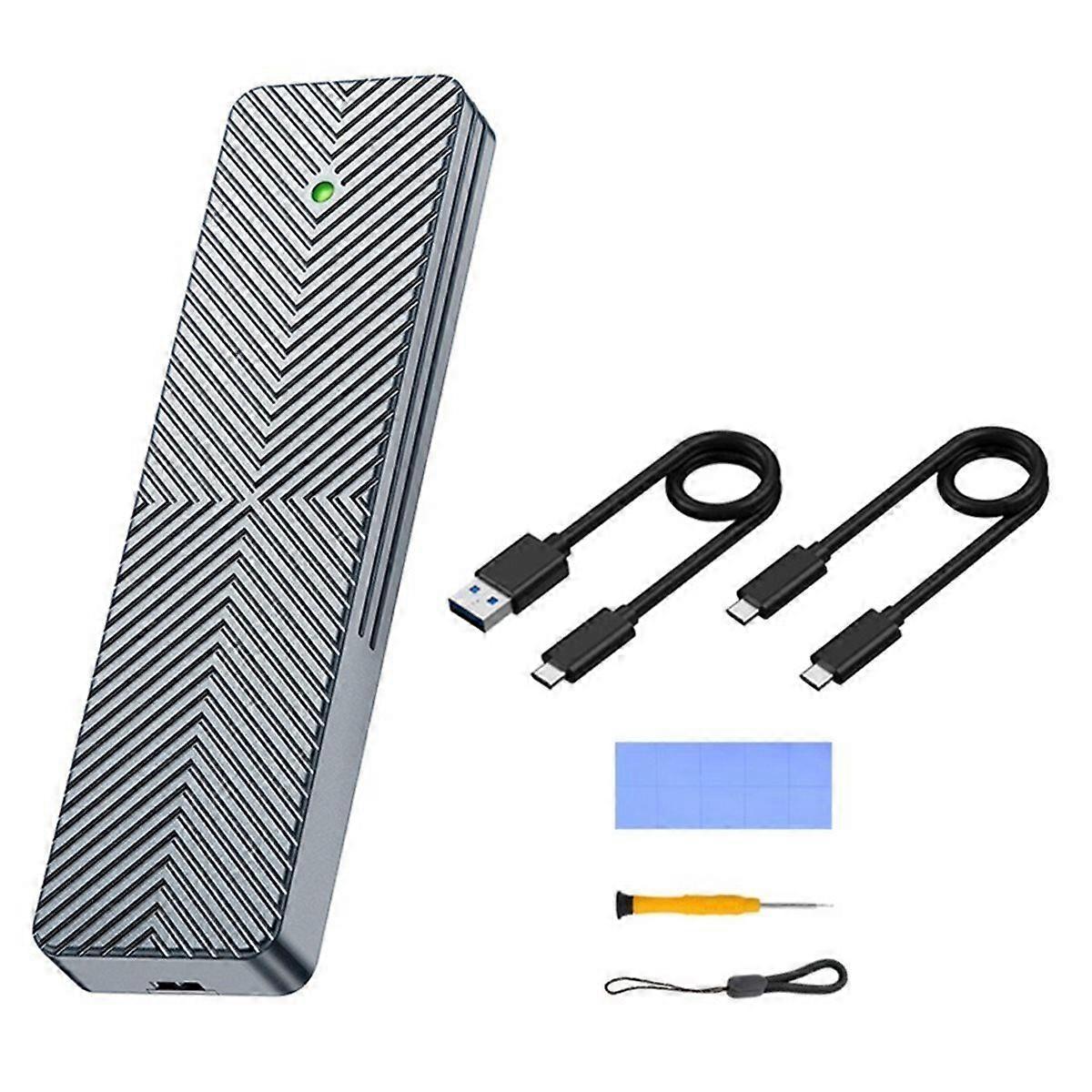 M.2 Solid State Mobile Hard Disk Box 10Gbps Dual Protocol NVMe/NGFF External Box USB3.2 M.2 SSD Enc