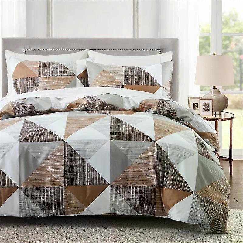 13-Black Red Geometric Duvet Cover Queen 3D Three Dimensional Geometrical Bedding Set Modern Abstract Neon Line Comforter Cover