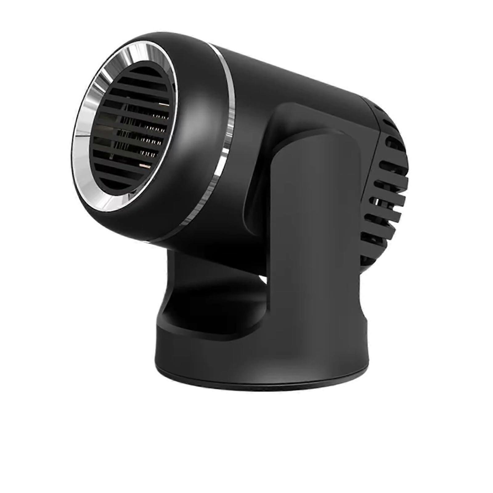 130W Portable Car Heater and Fan 12V/24V Fast Heating Defogger for Car and Home Black