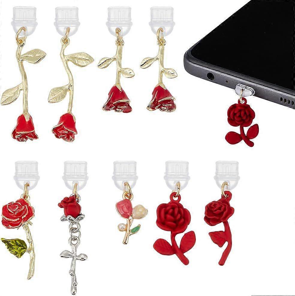 9Pcs Dust Plug Charms Mobile Dustproof Plugs Type C Dust Plug Charm Type C Port Protector for Most Type-C Phone