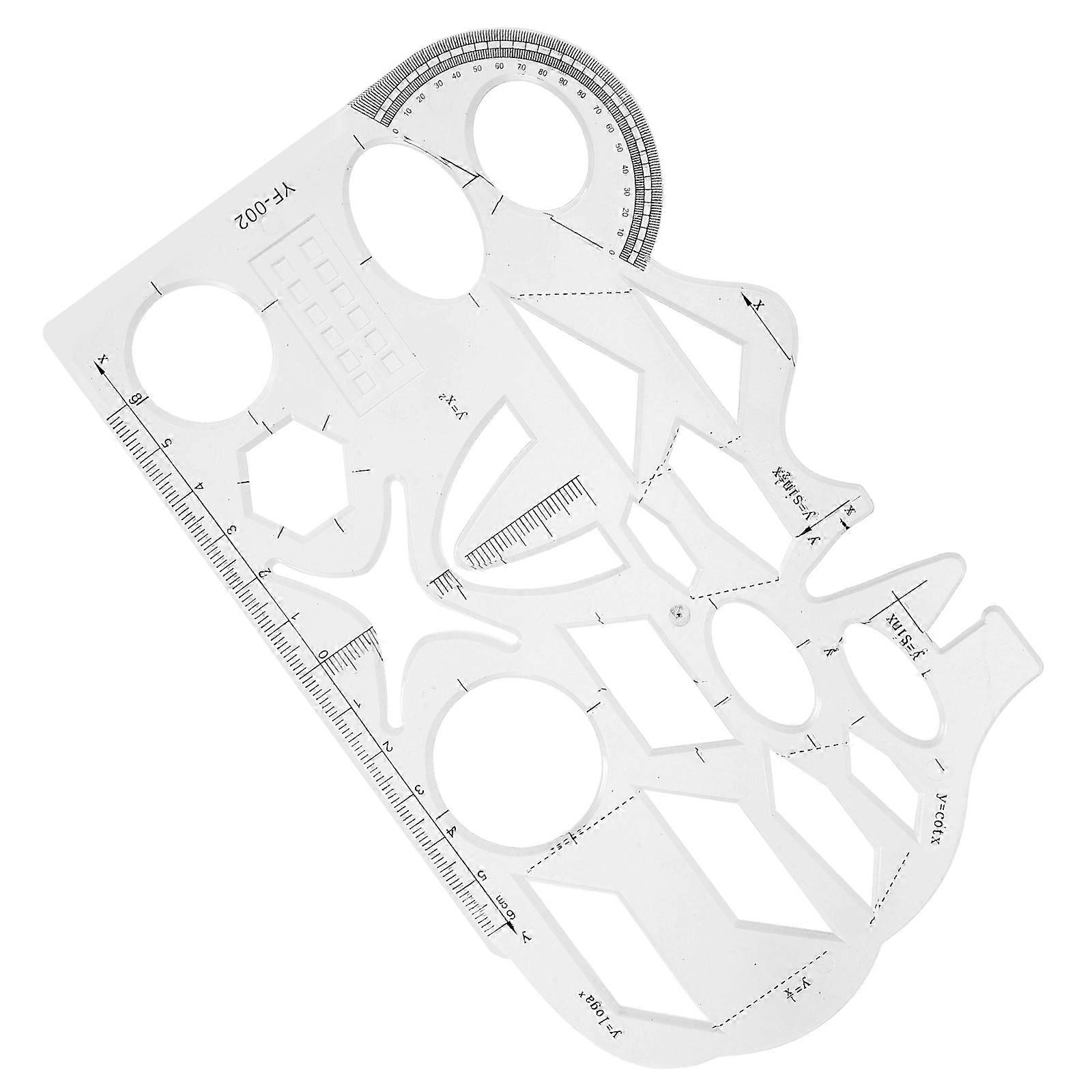 Rulers for School Drawing Stencil Geometric Measuring Template Ruler