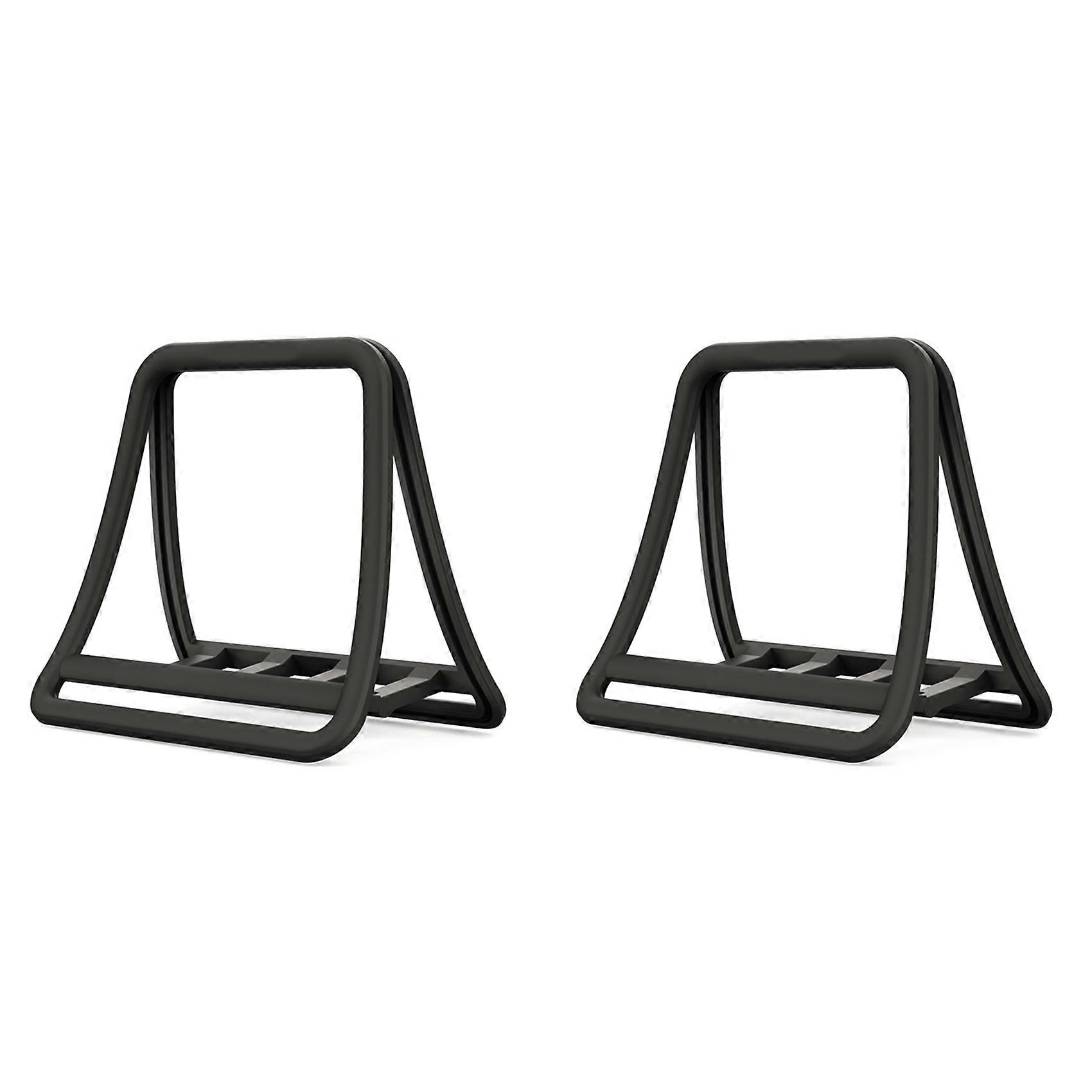 2X Adjustable Vertical Laptop Stand - Notebook & Tablet Holder Vertical Storage Rack Black