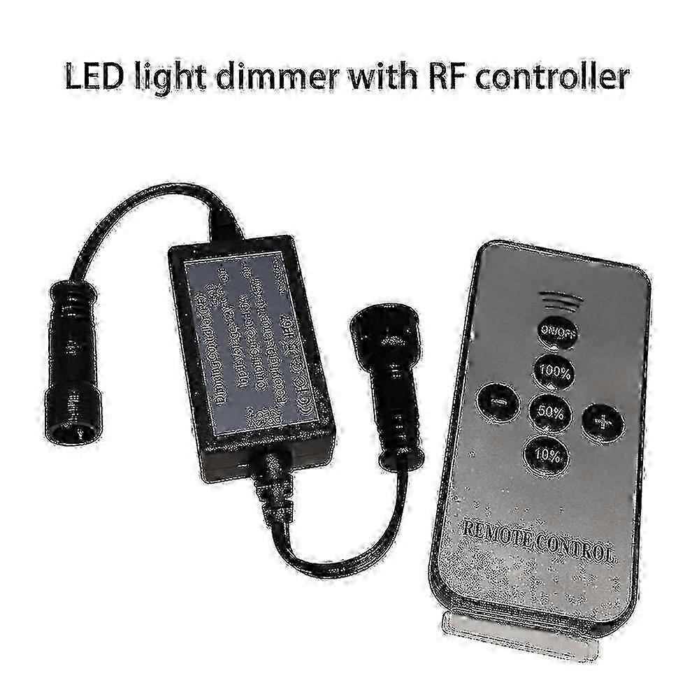 LED dimmer compatible with outdoor use with DC plug input and adjustable brightness
