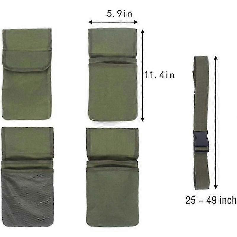 Garden Tool Belt - Canvas Hanging Waist Bag with 4 Pockets, W