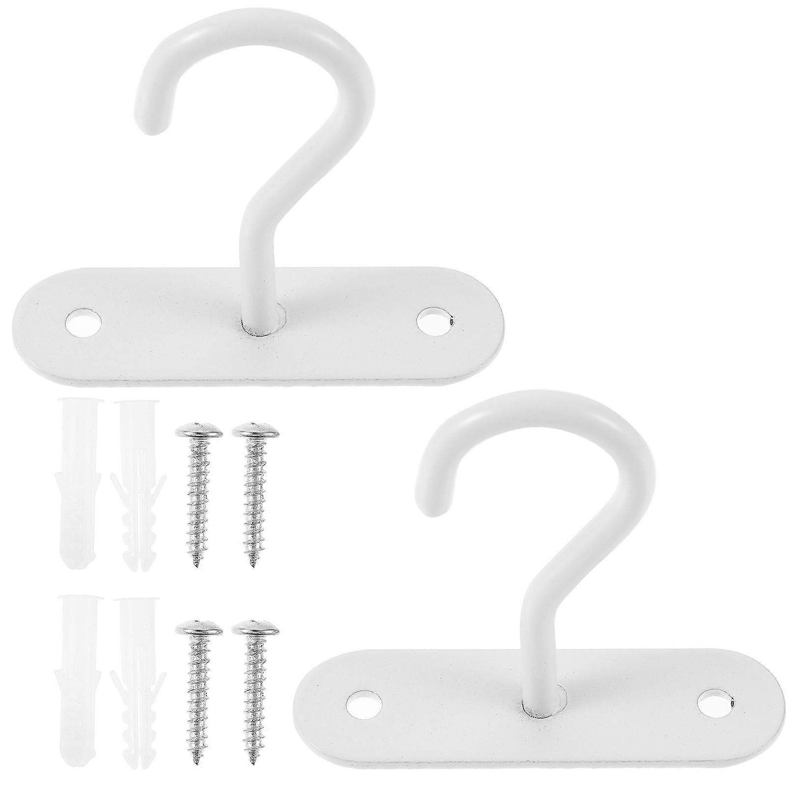 Plant Hook Ceiling Hooks for Hanging Plants 10Sets White Iron Home Use