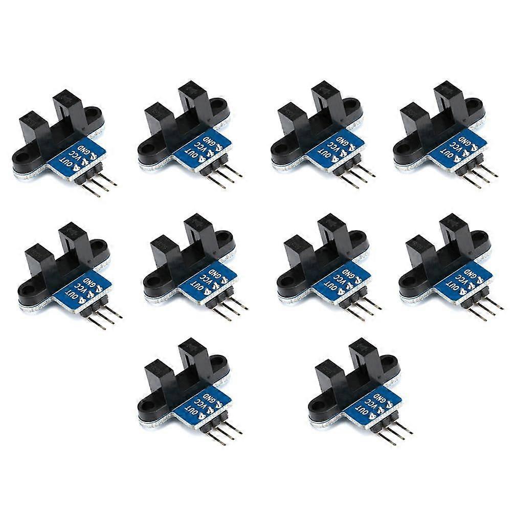 10PCS IR Infrared Sensor Module Slotted Optical Optocoupler Speed Measuring Sensor Module Photo Interrupter Sensor Motor