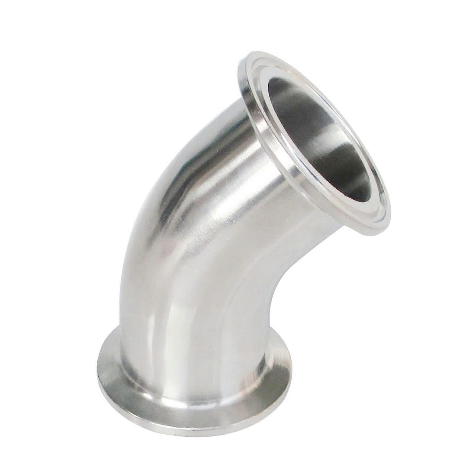 304 Stainless Steel Tri Clamp Elbow Fitting 45 Degree Sanitary RustResistant Pipe Connector