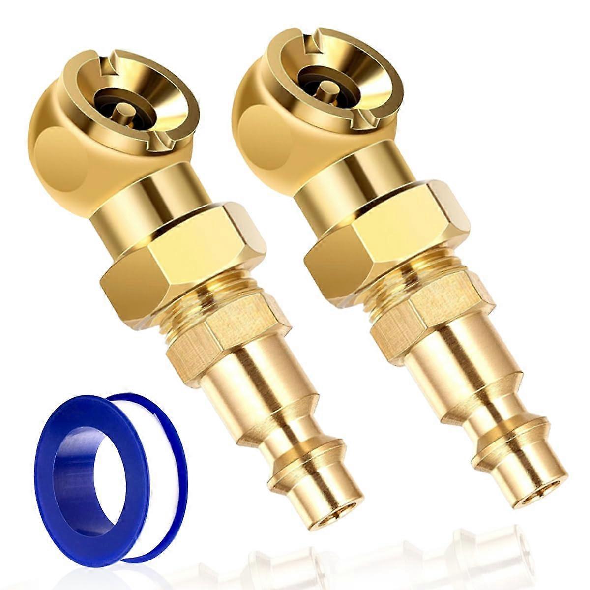 2PCS 360° Swivel Air Chuck 1/4' NPT Quick Connect Tire Inflator Leak for Air Compressor