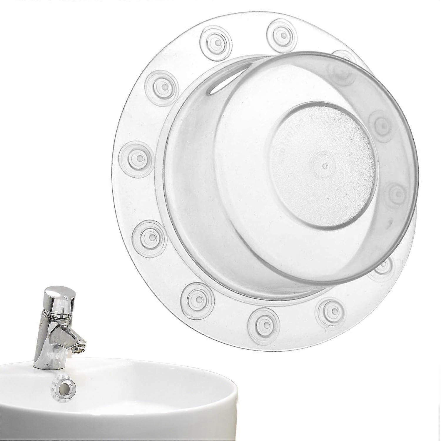 Clear Silicone Bathtub Overflow Cover – Universal Drain Fit with Suction Seal for Deeper Baths