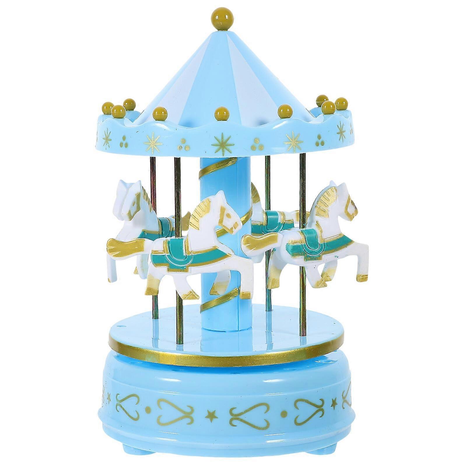 Romantic Carousel Rotating Music Box with Elegant Design and Calming Melody for Valentine's Day Gift