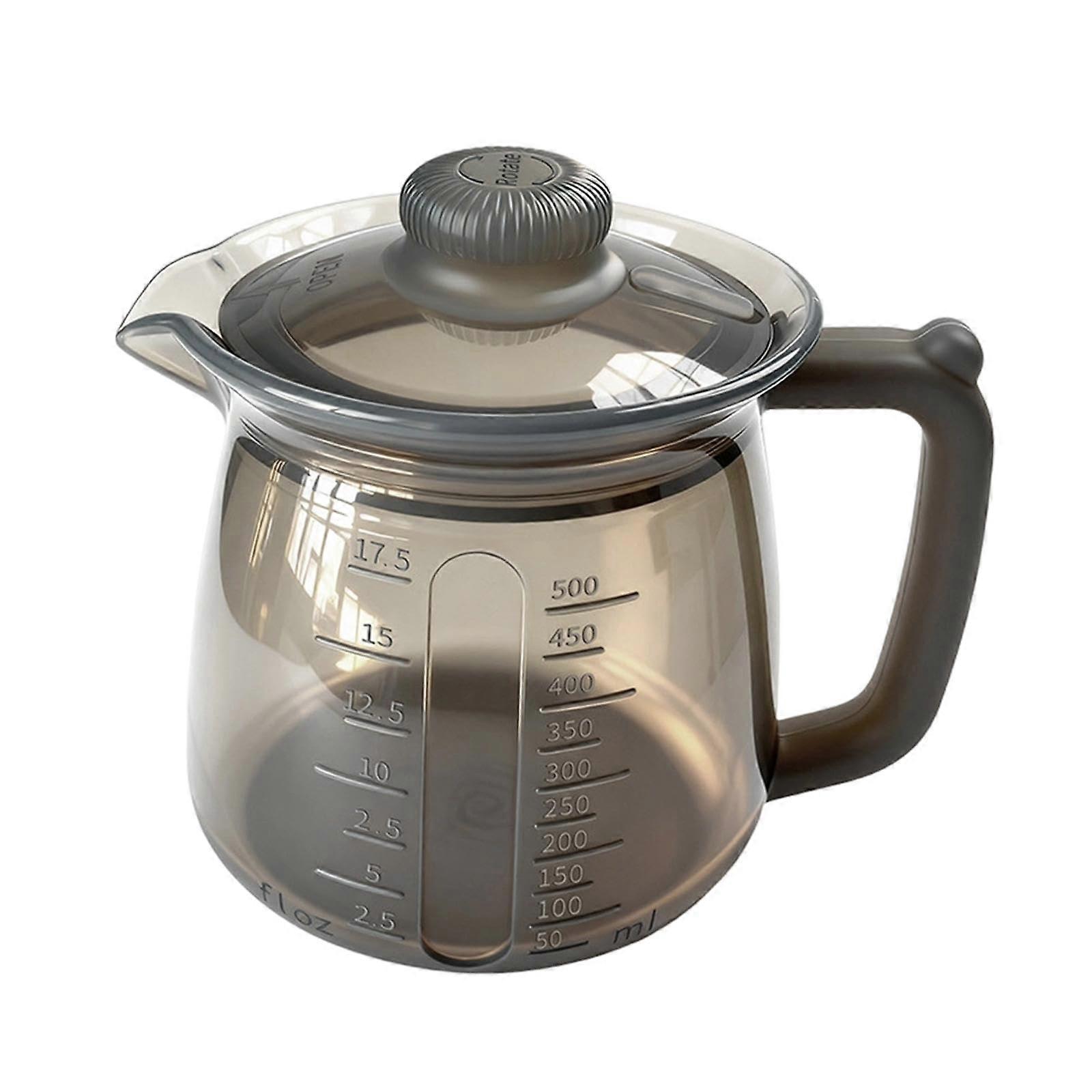 Silicone Coffee Pot 500ml Heat Resistant Leakproof Pitcher with Ergonomic Handle for Home Use