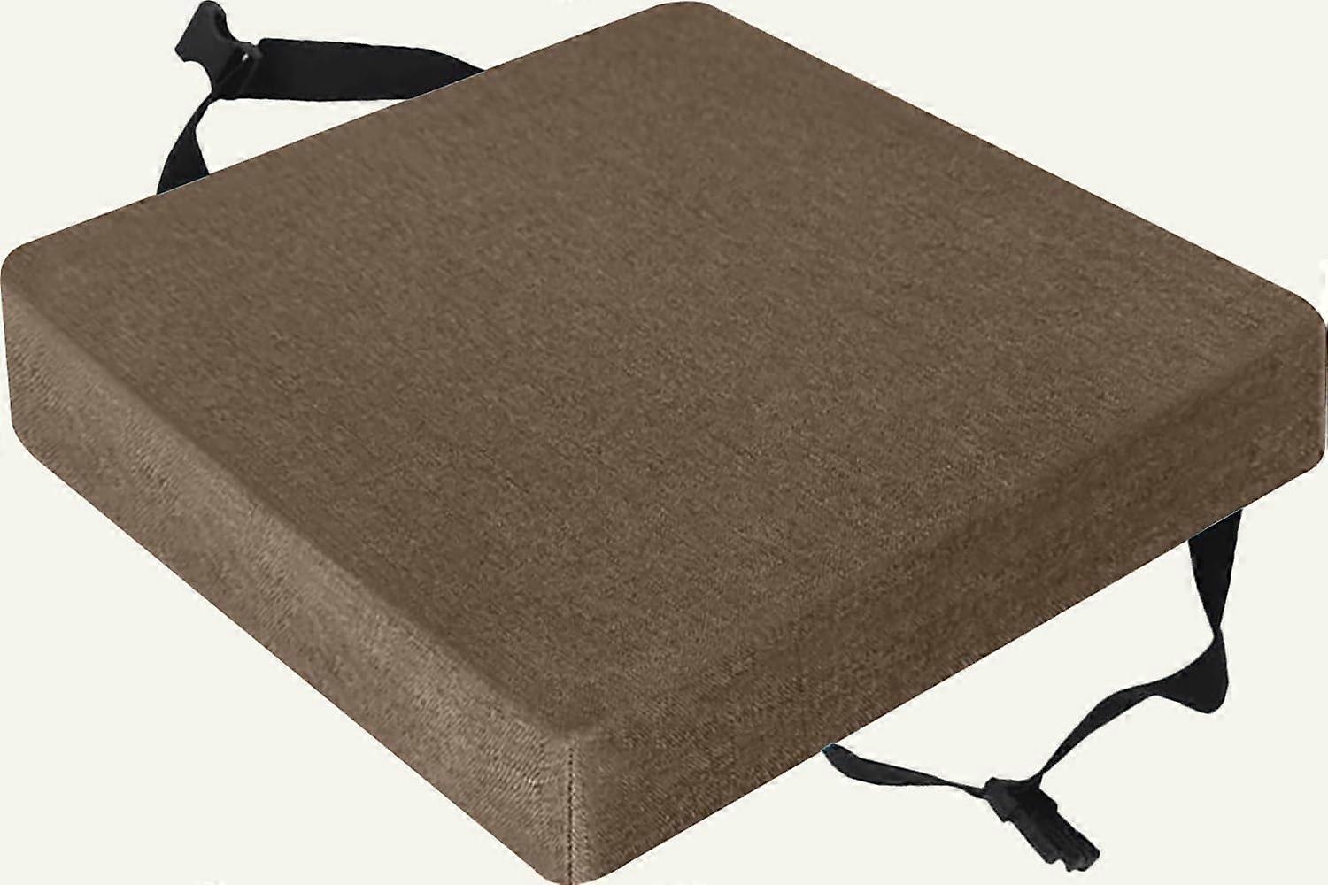 Linen Chair Cushion with 3Tier Support and AntiSlip Base for Dining Office Floor Pillow 30x30cm