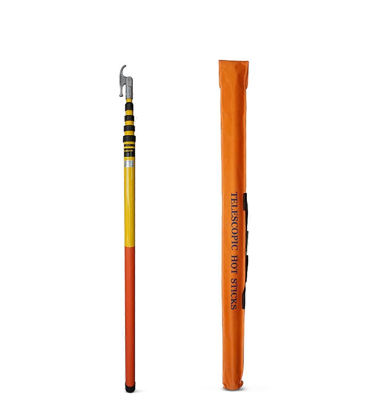 Insulation Operating Pole with Adjustable Hook Head,  Voltage Safety Epoxy Rod 3m 3 Sections