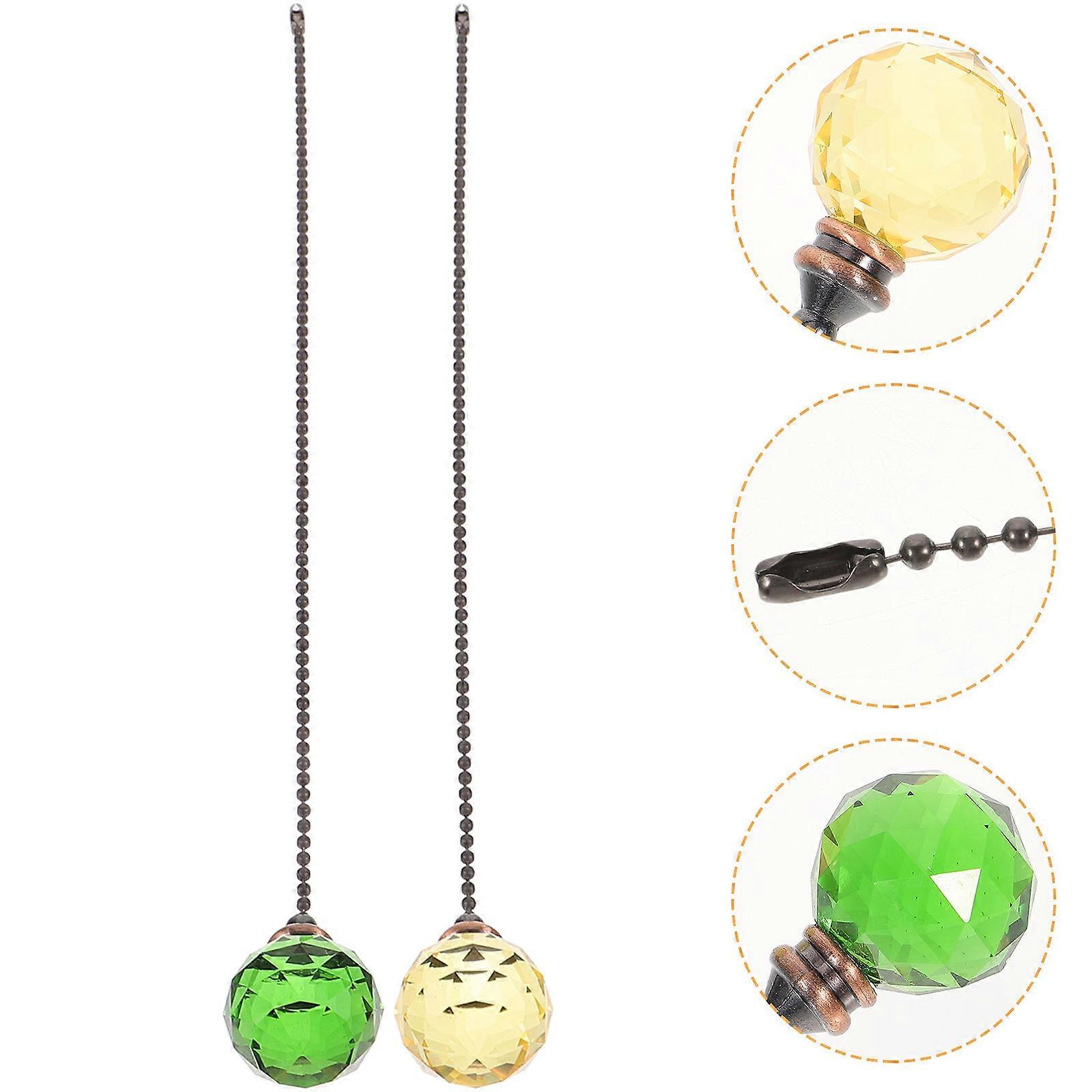 Crystal Pendant Ceiling Fan Pull Chains for Decor 10Pcs