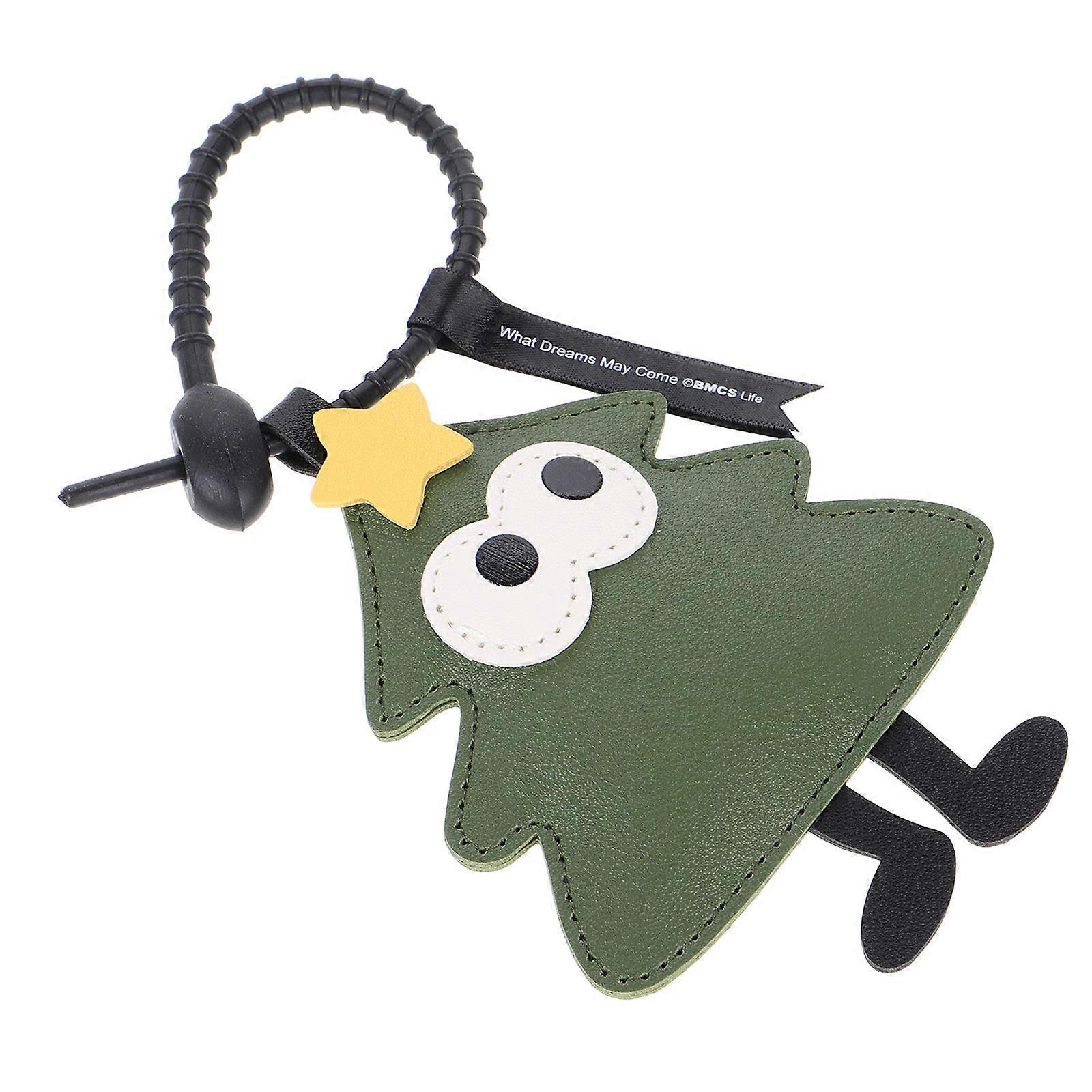 Christmas Tree Keychain Creative PU Material for Decor with Assorted Colors