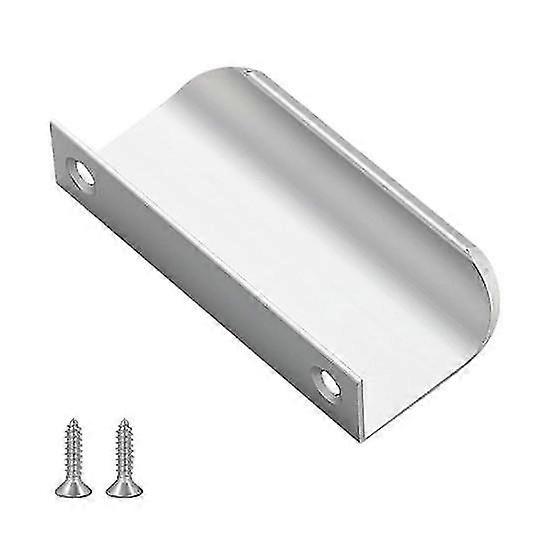 25-26 Finger Pull Cabinet Handle Rustproof Polished Surface Rounded Edge Finger Cabinet Pull Concealed Handle