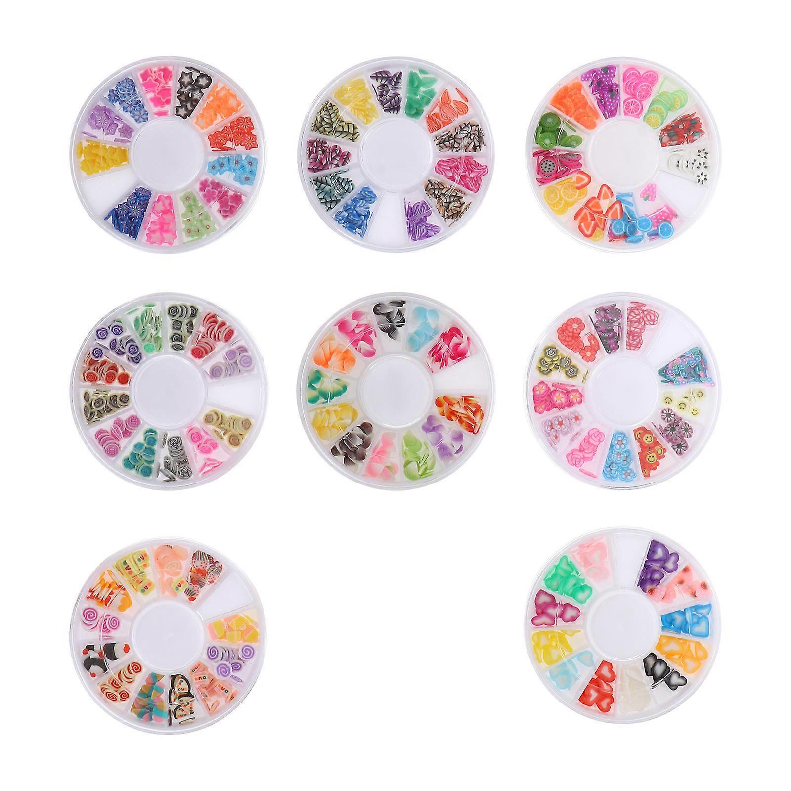 Fruit Theme Polymer Clay Patch for DIY Use 8 Boxes Craft and Jewelry