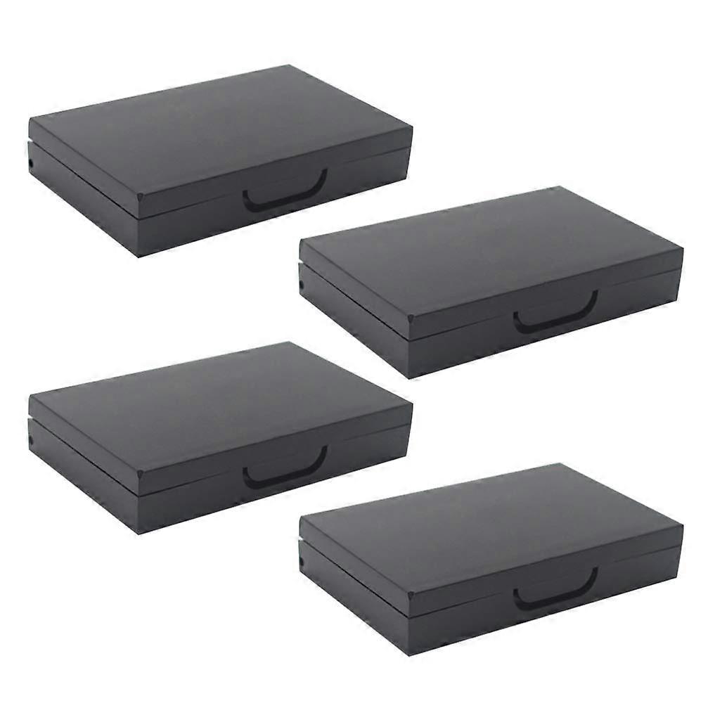 4pcs Empty Eyeshadow Palette for Travel, DIY Refillable Makeup Organizer, Durable Black Case