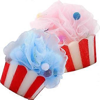 Bath Ball Shower Scrubber for Body 10Pcs Ice Cream Mesh Nets