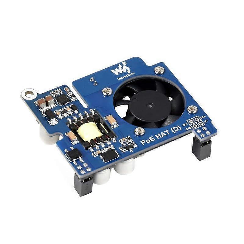 PoE HAT 802.3af Support with Speed Cooling Fan for Raspberry Pi 3B+/4B Official Case