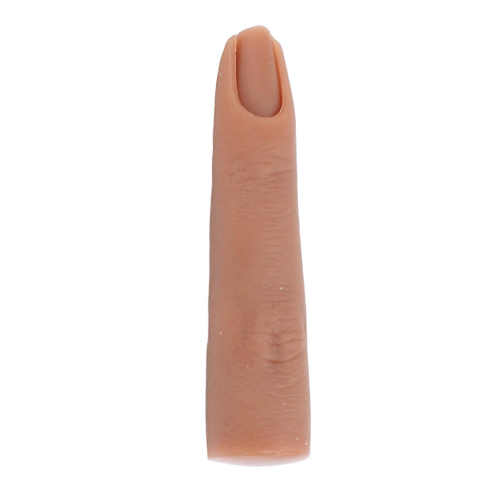 Nail Practice Finger Silicone Adjustable Mannequin with Realistic Surface for Nail Art Training (5#)