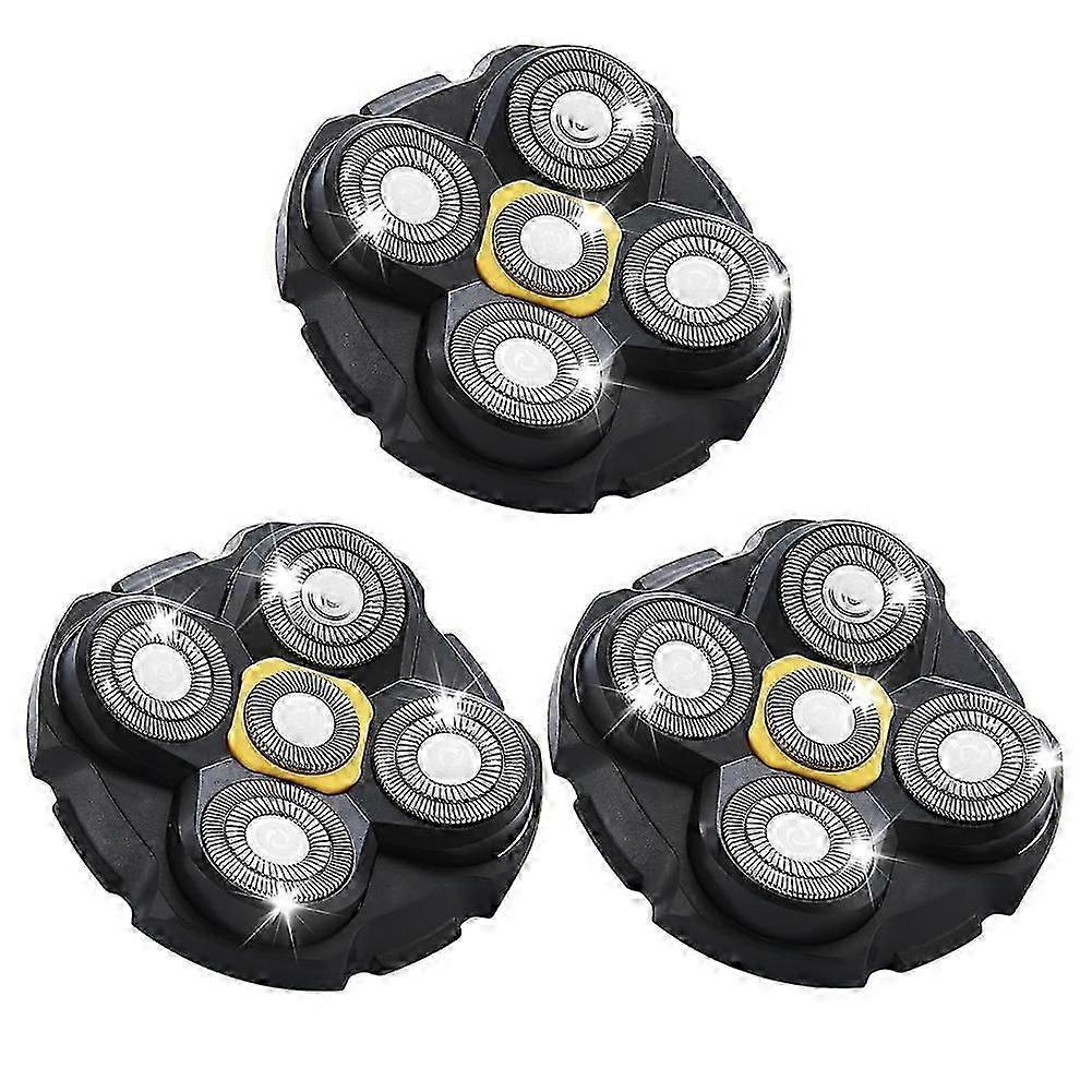 Shaver Replacement Heads Compatible with Microtouch Titanium Head Shaver, for Bald Men 3 Pack