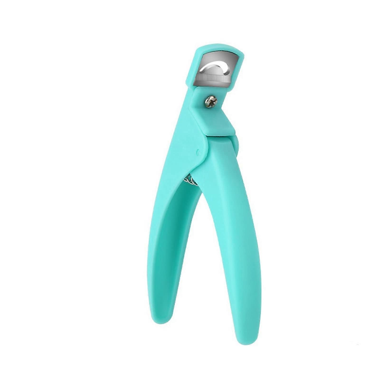 Professional Nail Clippers Sky Blue Stainless Steel for Acrylic and False Nails Precise Sharp Cutting