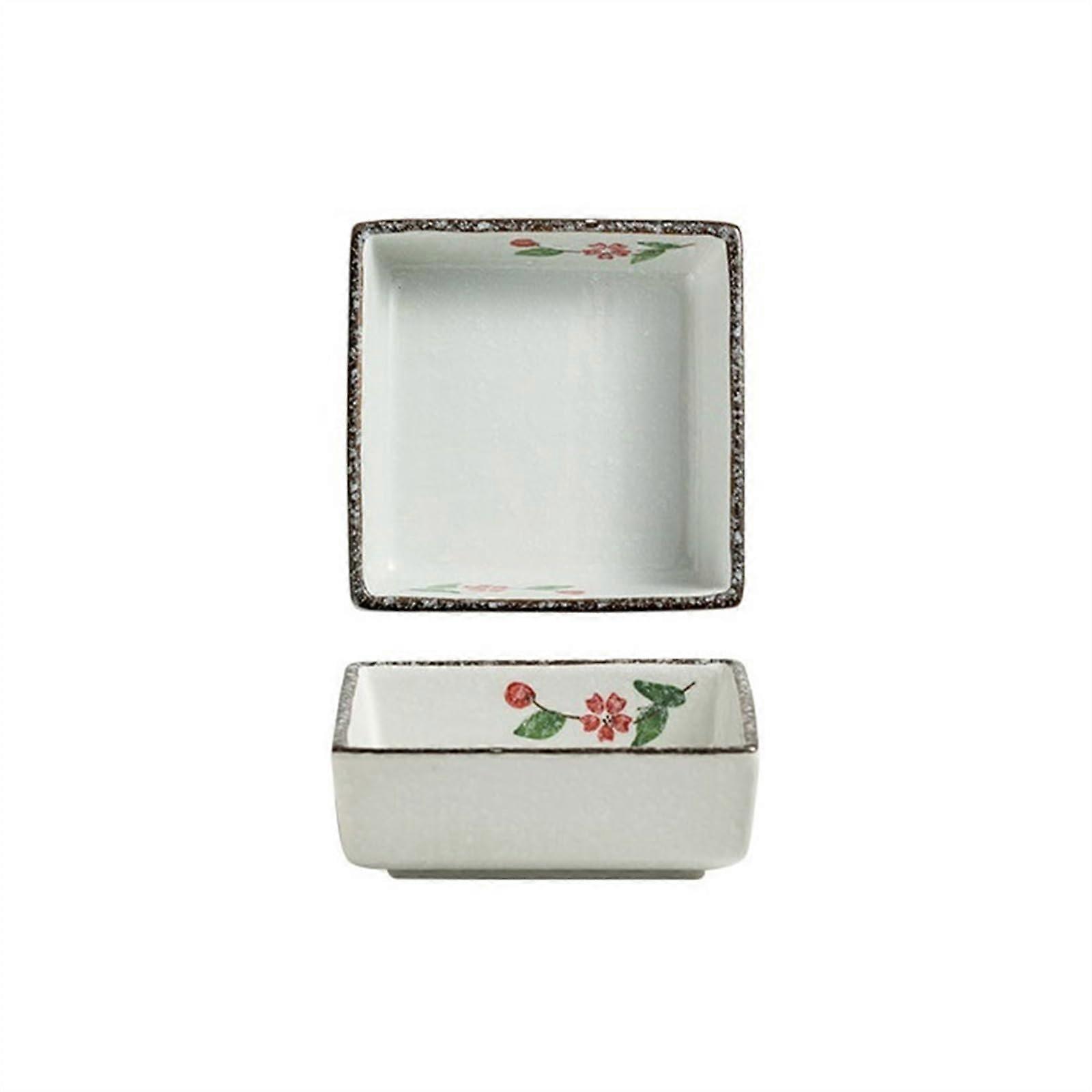 Ceramic Sauce Dish Square Porcelain Snack Bowl Microwave Dishwasher Safe MultiPurpose Serving