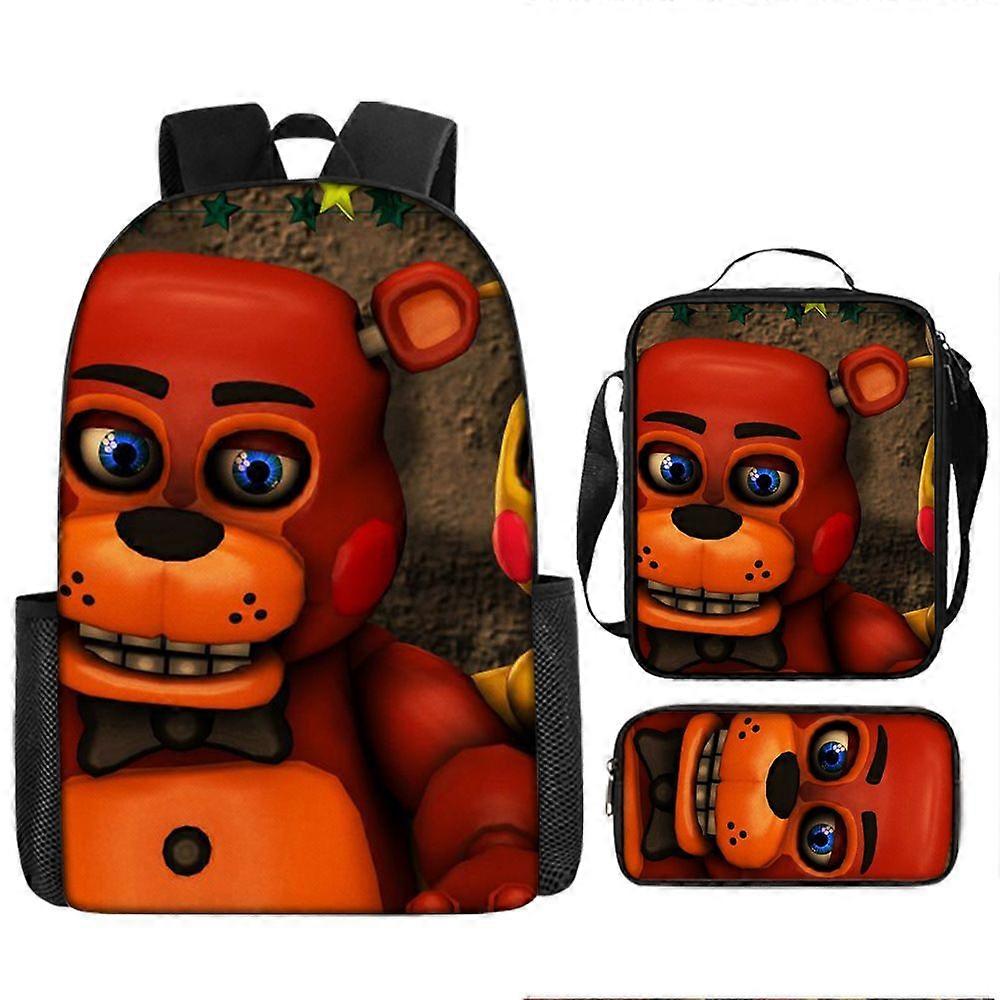 Five Nights Backpack, School Bag, Children's School Bag, Backpack, Men's Backpack, Laptop Backpack, Three-piece Backpack