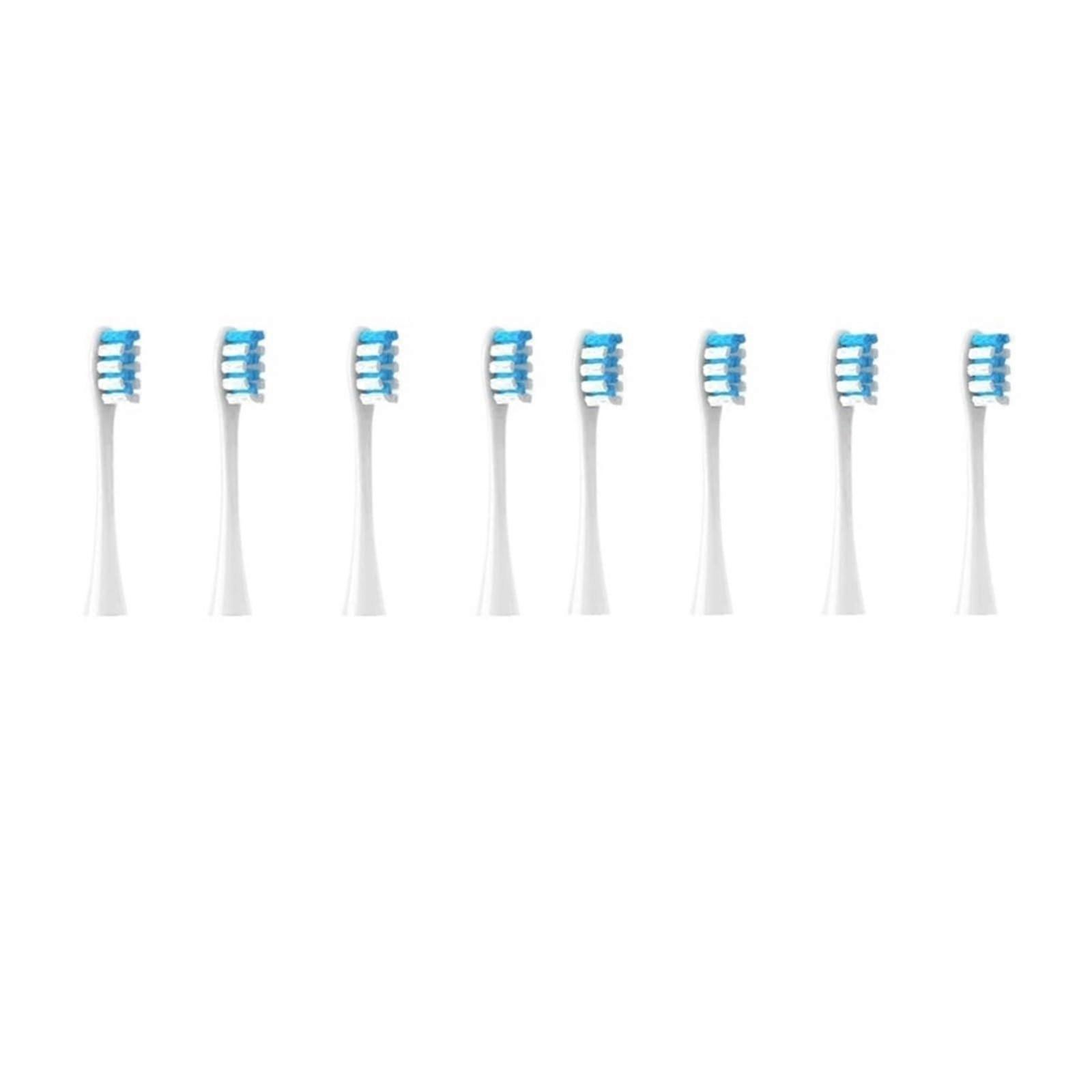 Electric Toothbrush Replacement Heads 8pcs Blue with Soft Bristles for Deep Cleaning