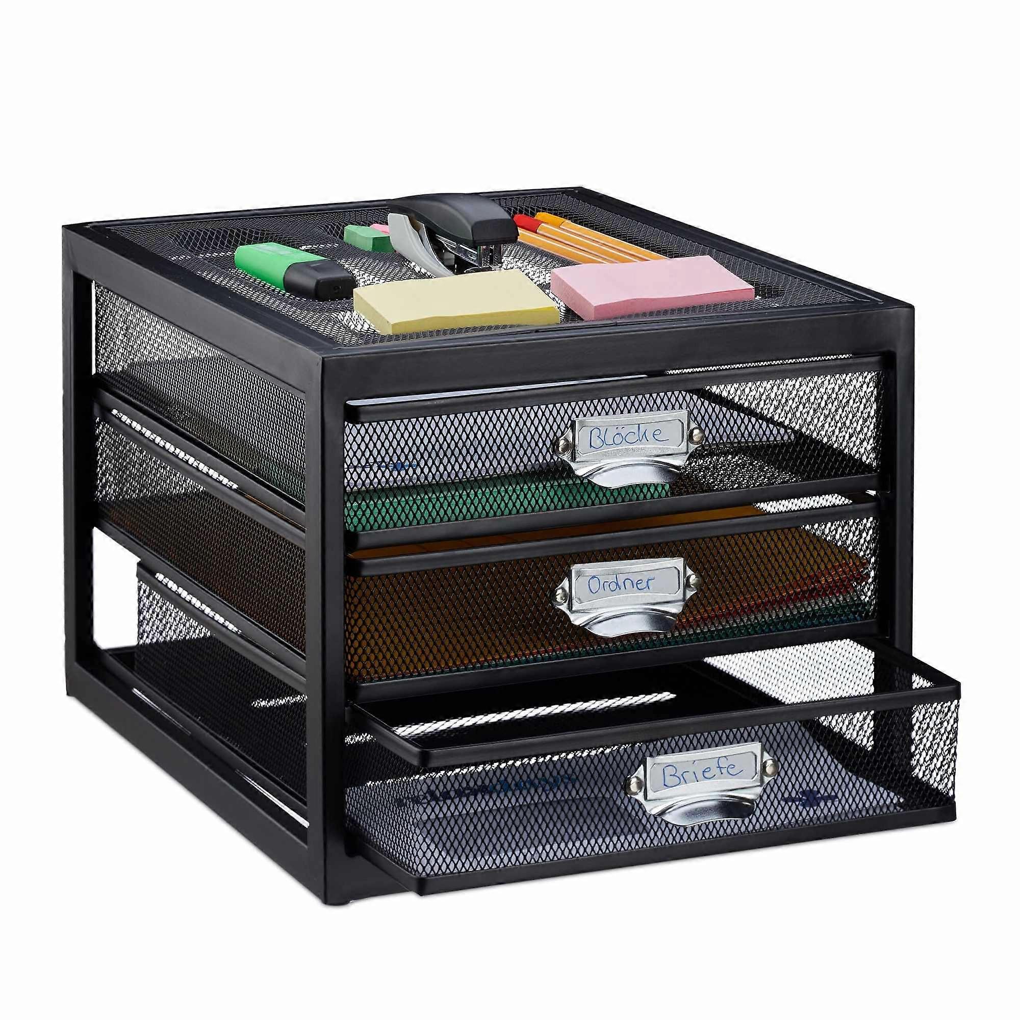 A4 desk storage with 3 drawers