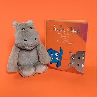 Emotional Support Stuffed Hippo with Weighted Arms and Legs and Kids Mindfulness Storybook Set