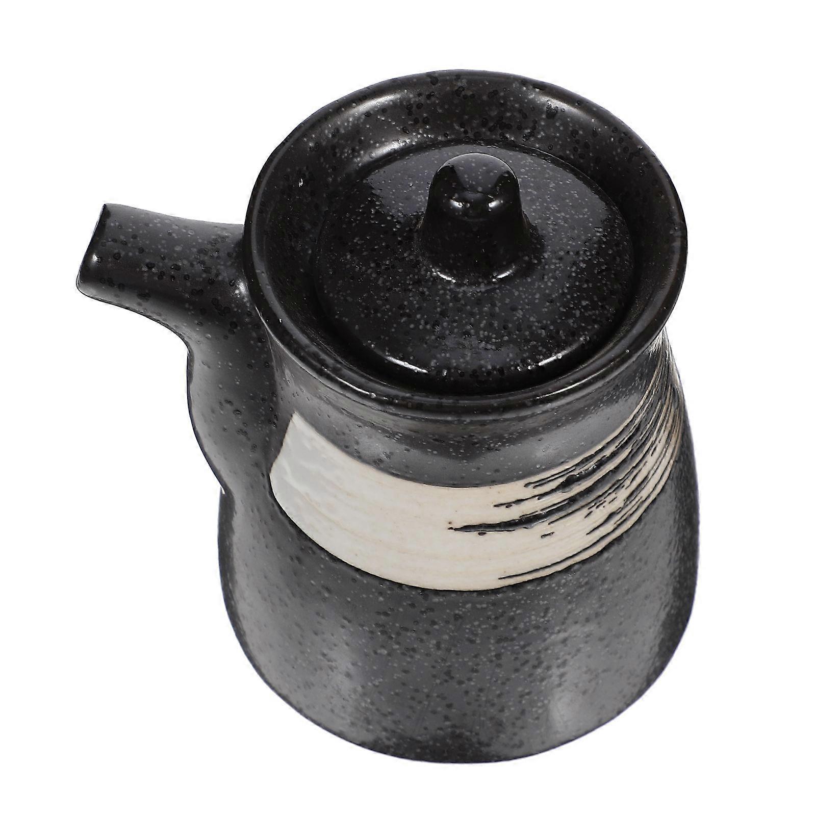 Ceramic Condiment Pot for Multi-Function Soy Sauce Holder White