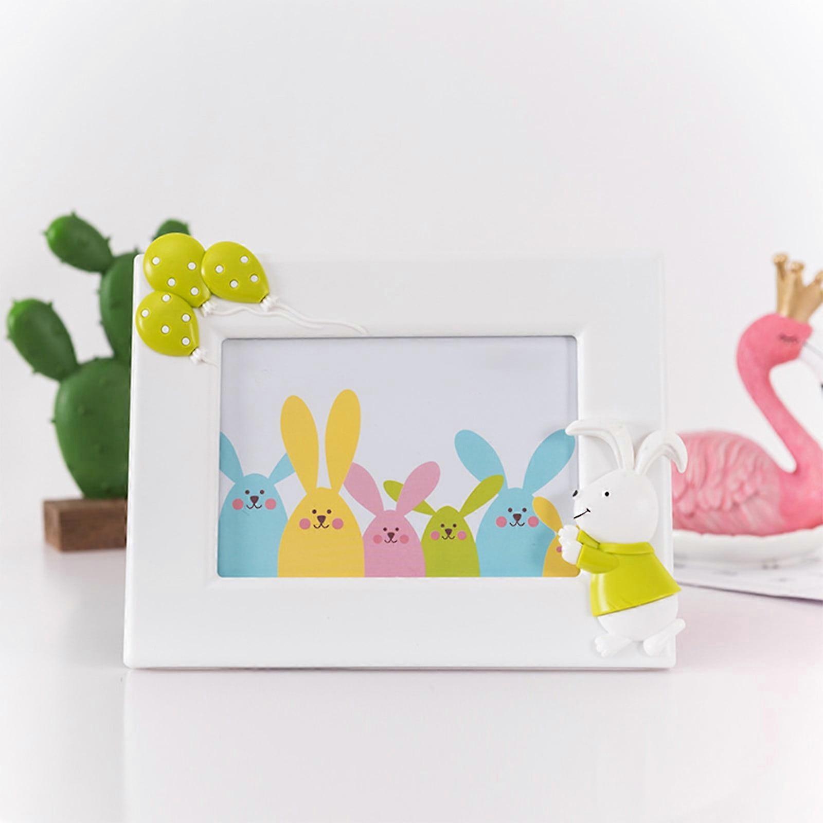 7In Horizontal Easter Rabbit Photo Frame Desktop Decor