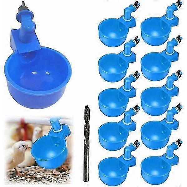 Automatic Chicken Waterer, Easy-Clean 12-Pack with Punch Tool for Backyard Poultry