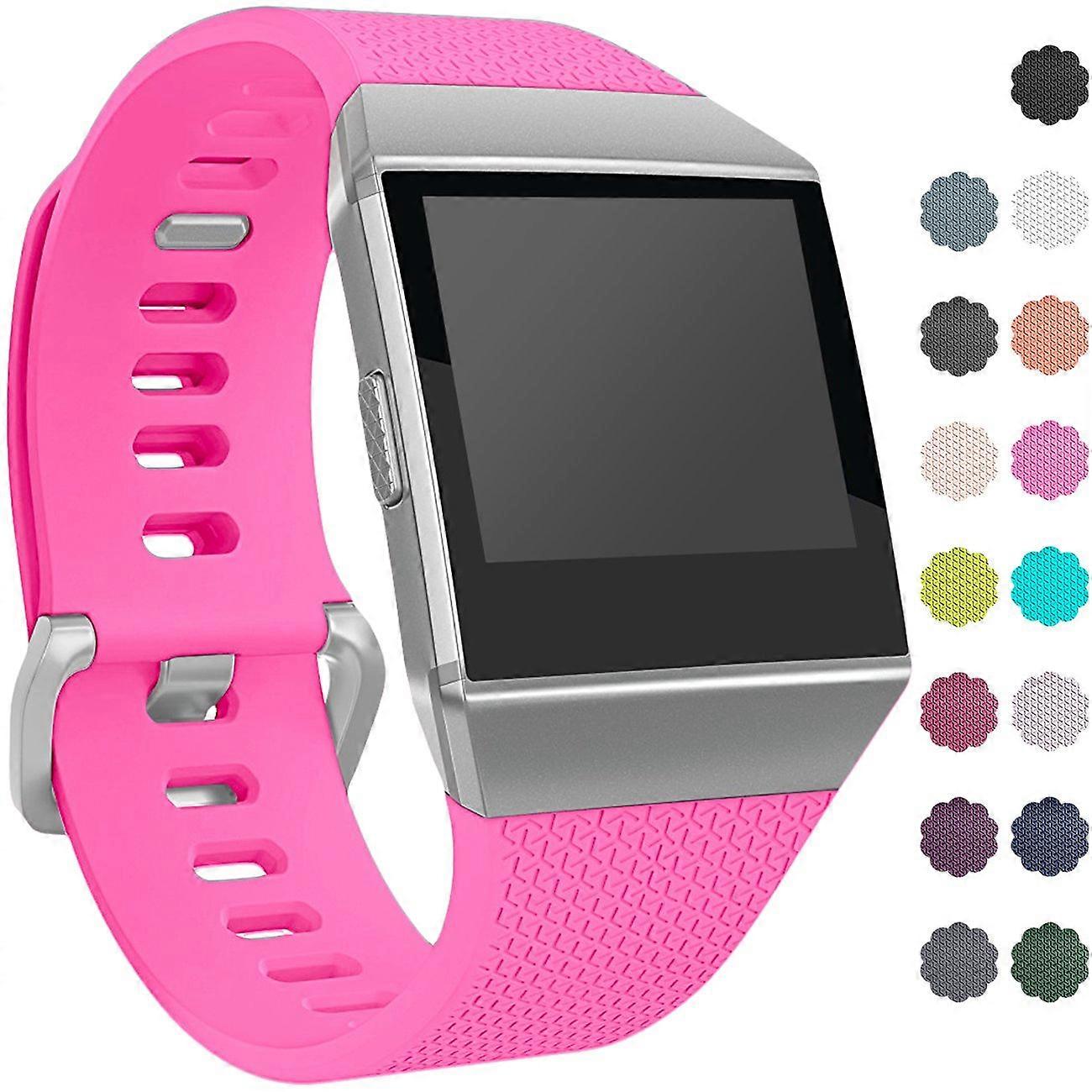 Rose Pink Small Sport Strap with Secure Buckle Closure for Fitbit Ionic Smartwatch