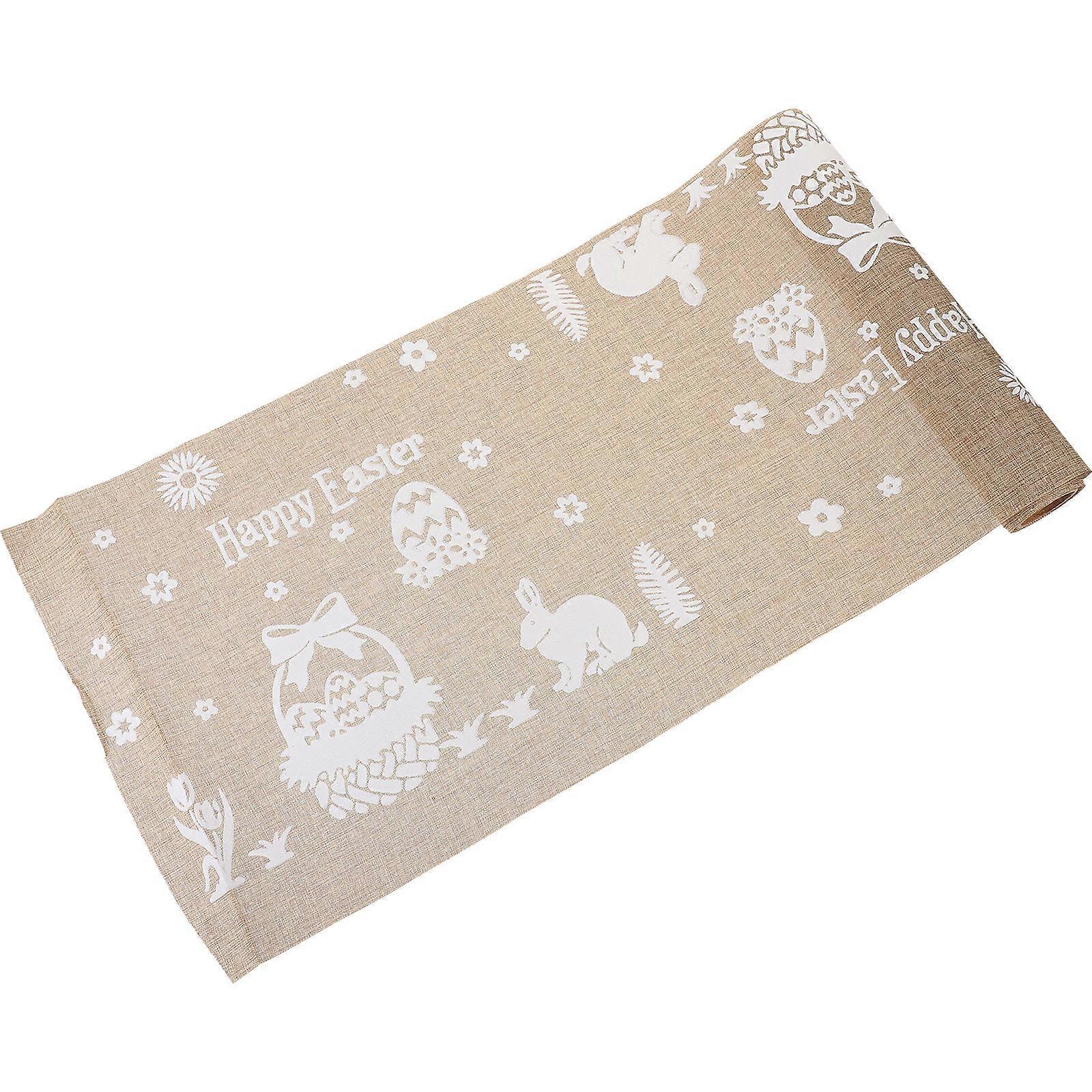 Easter Party Table Runner Spring Holiday Table Cover Kitchen Dining Table Decoration