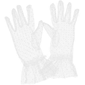 1 Paar Korte Kanten Handschoenen Tea Party Bruiloft Kanten Handschoenen Vrouwen Kostuum Accessoires