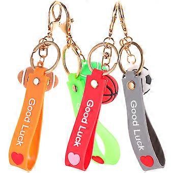 Sports Themed Keychains with 12Pcs Balls for Kids Carnival Reward Use