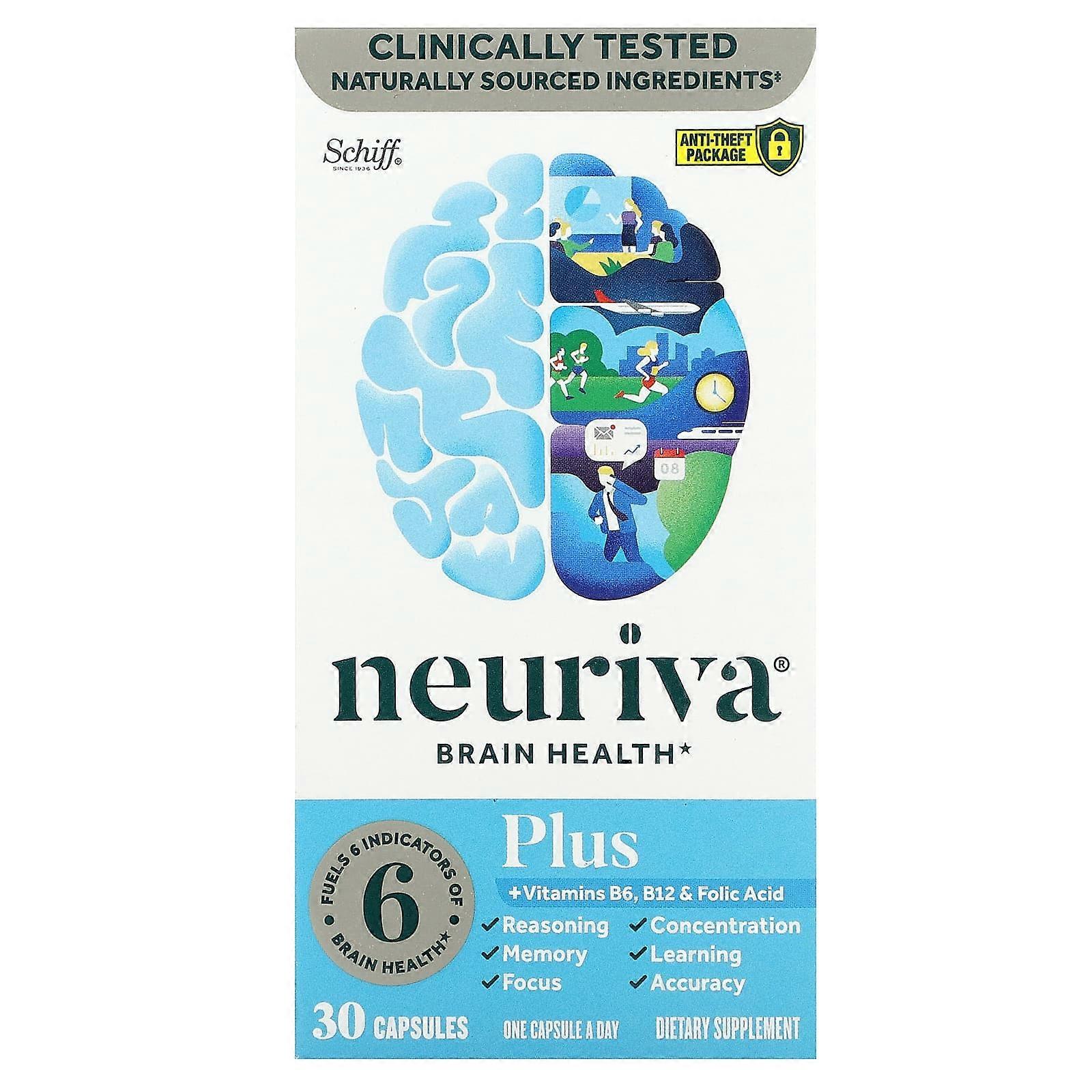 Schiff, Neuriva Brain Performance, Plus, 30 Capsules
