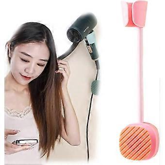 Wall Mounted Hair Dryer Holder, Hands Free Adjustable Blow Dryer Stand Holder, No Drilling Blow Dryer Stand Holder