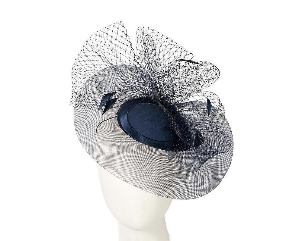 Custom made navy cocktail hat K4835N