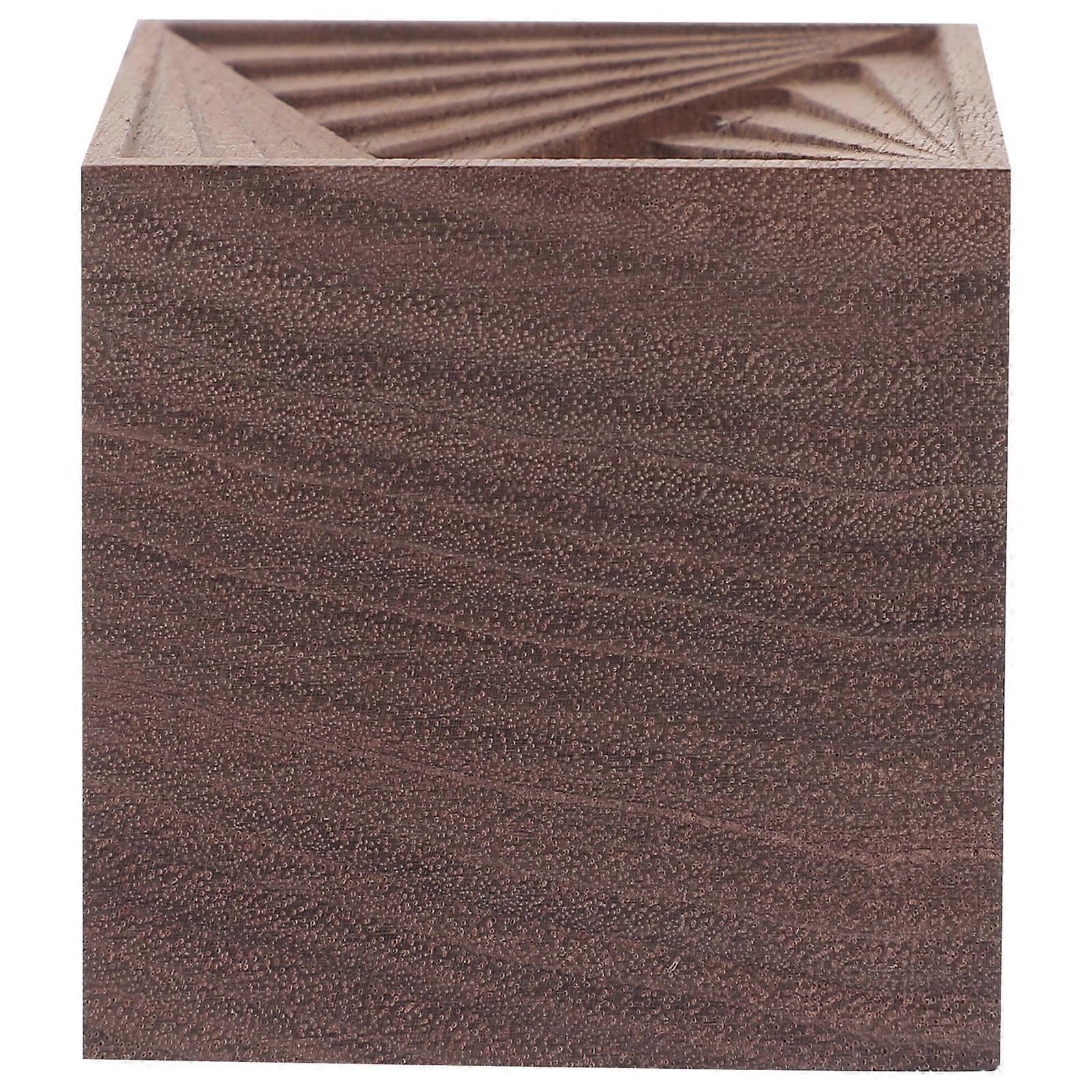 Brown Essential Oil Diffuser Cube Wood Aroma Diffuser for Decoration