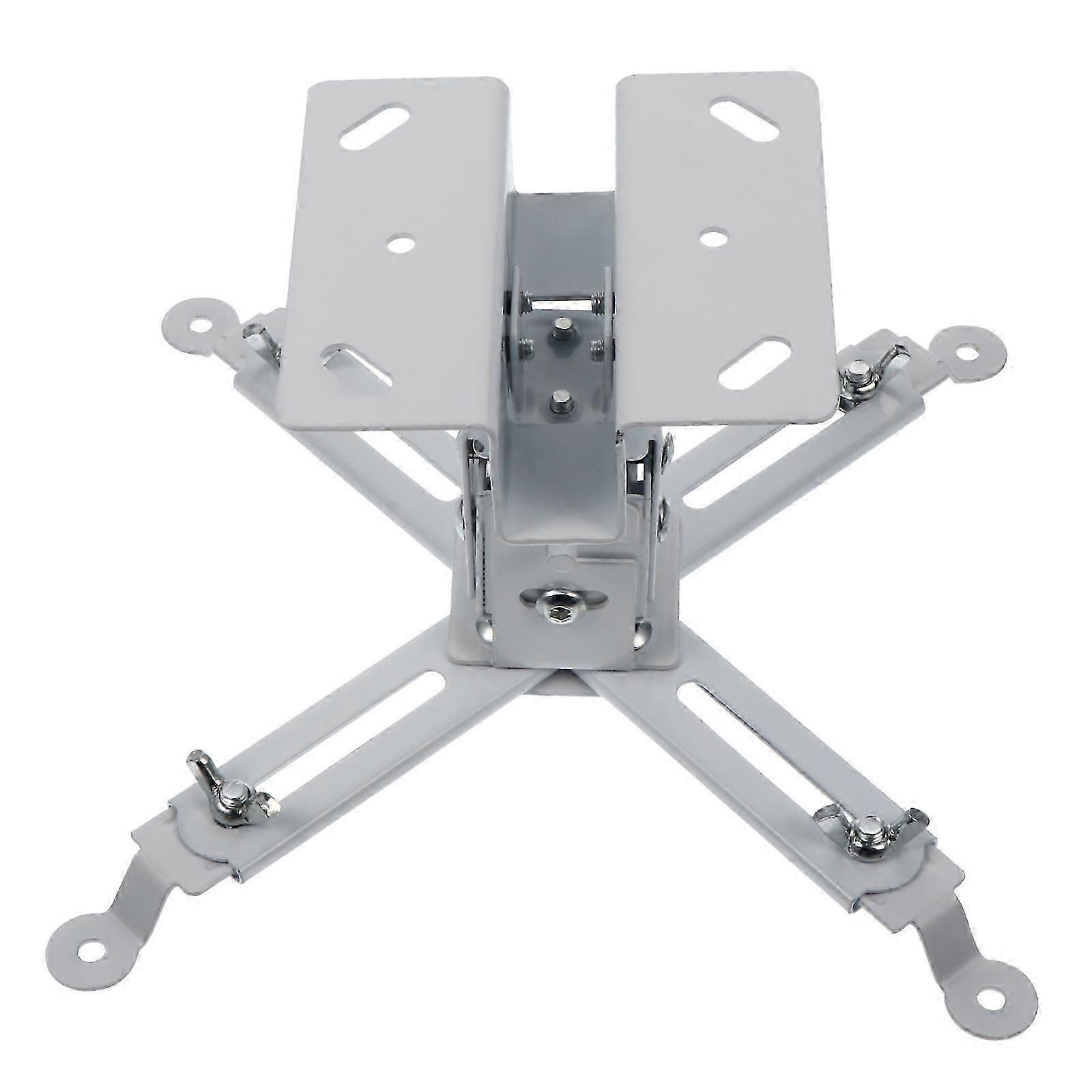 Projector Adjustable Bracket Carbon Steel Wall Mount White
