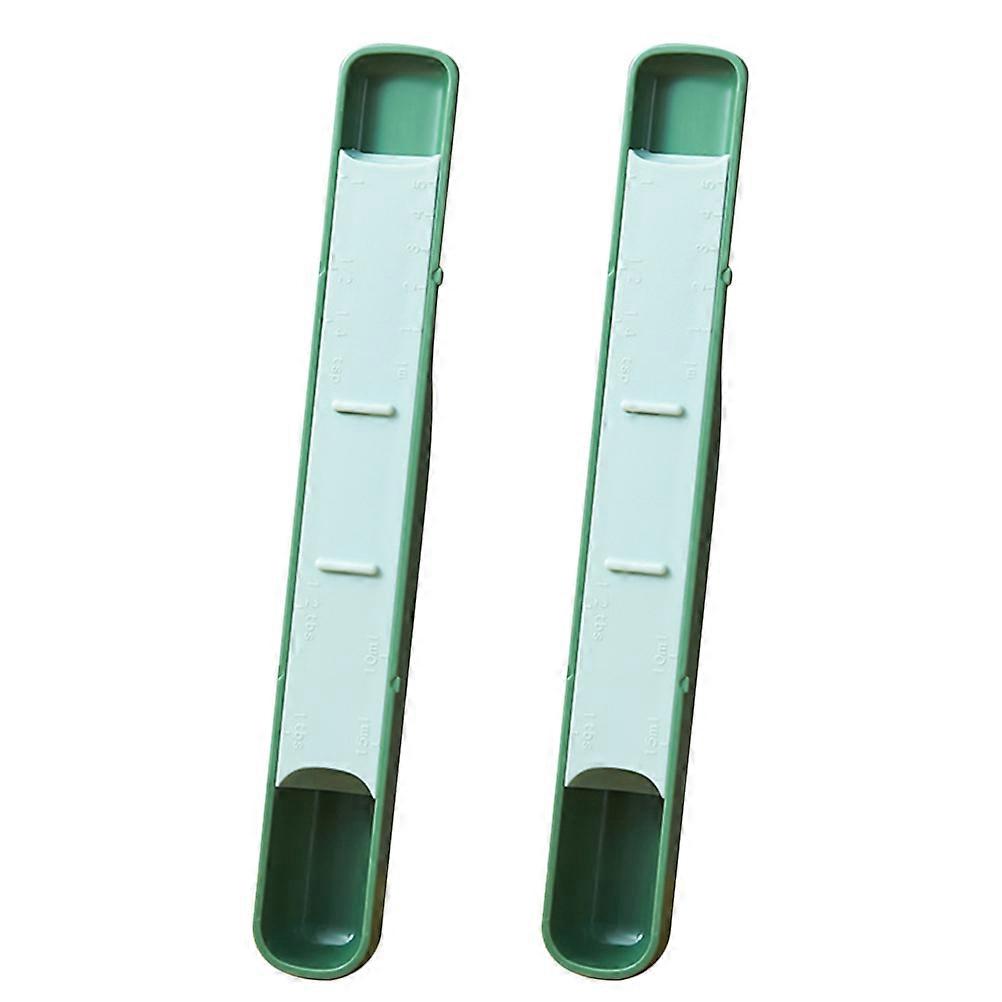 Plastic Adjustable Measuring Spoon for Sugar Coffee Double End 2Pcs